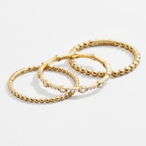 Baublebar 18k gold plated Melanie ring set
